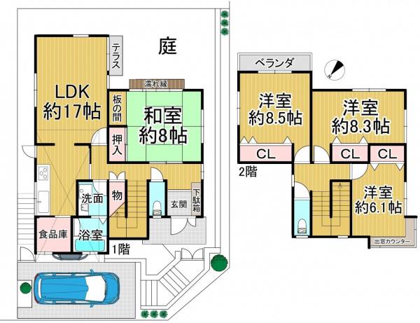 中古戸建 京田辺市山手東１丁目 JR学研都市線松井山手駅 4,580万円