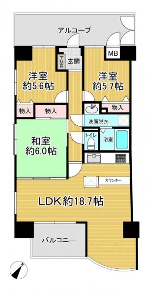 マンション 草津市野路１丁目 JR東海道本線（米原〜神戸）南草津駅 12万円