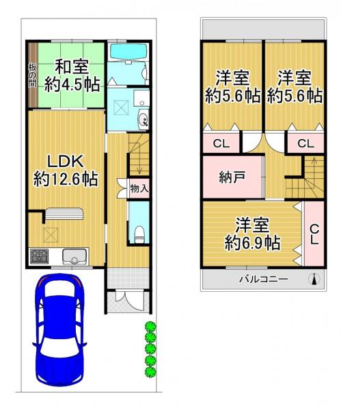 中古戸建 京都市北区衣笠大祓町28-4 京福電鉄北野線北野白梅町駅 4,180万円