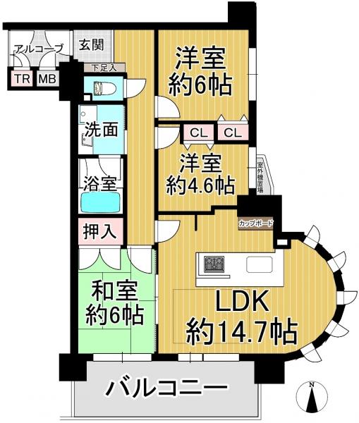 中古マンション 大阪市淀川区東三国１丁目 大阪メトロ御堂筋線東三国駅 4,070万円