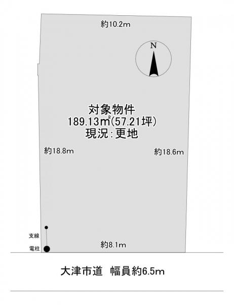 土地 大津市錦織３丁目 JR湖西線大津京駅 3,980万円
