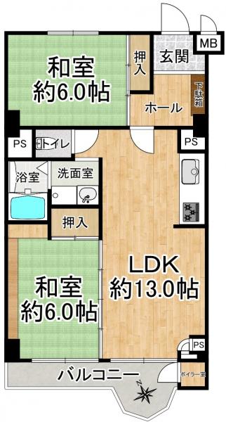 中古マンション 京都市山科区音羽野田町 京都市営地下鉄東西線東野駅 1,380万円