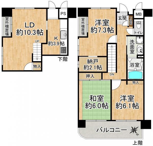中古マンション 大津市浜大津３丁目10-3 京阪京津線びわ湖浜大津駅 2,080万円