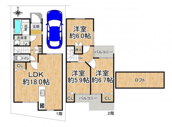 中古戸建 京都市南区吉祥院観音堂町 JR東海道本線（米原〜神戸）西大路駅 2,980万円