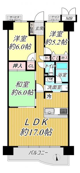 中古マンション 大津市茶が崎 JR湖西線大津京駅 2,500万円