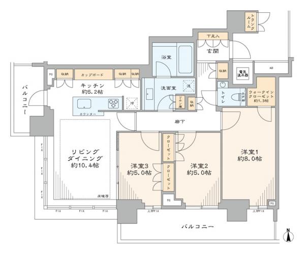 中古マンション 中央区晴海２丁目 都営大江戸線勝どき駅 2億2,990万円