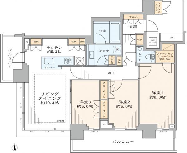 中古マンション 中央区晴海２丁目 都営大江戸線勝どき駅 2億2,980万円