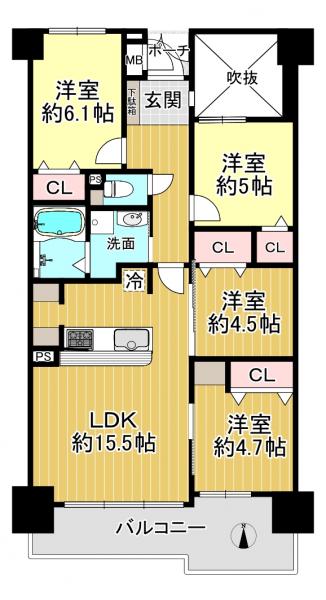 中古マンション 大津市中庄１丁目17-24 京阪石山坂本線中ノ庄駅 2,699万円
