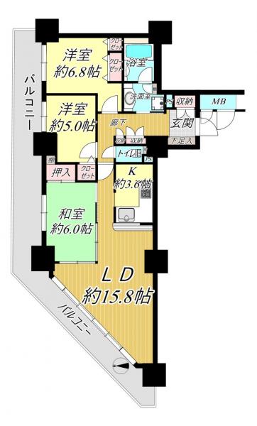 中古マンション 大津市皇子が丘２丁目 JR湖西線大津京駅 3,280万円