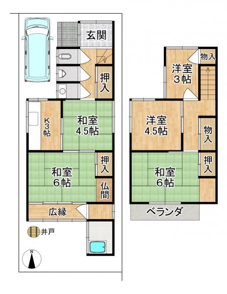 中古戸建 京都市伏見区深草極楽寺町 京阪本線龍谷大前深草駅 1,580万円