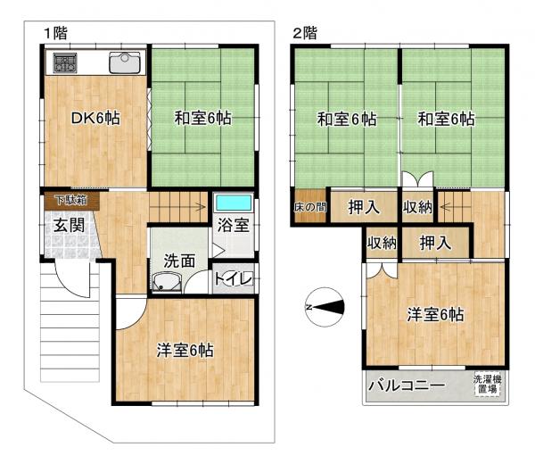 中古戸建 枚方市堂山１丁目２５－１５ 京阪本線枚方市駅 1,080万円