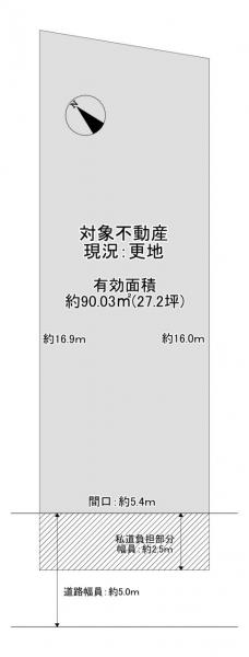土地 京都市左京区松ケ崎小竹薮町 京都市営地下鉄烏丸線松ヶ崎駅 3,780万円