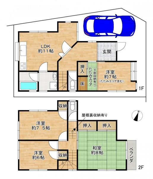 中古戸建 八幡市男山石城 京阪本線樟葉駅 2,680万円