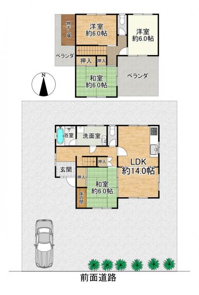 中古戸建 大津市清風町 JR湖西線小野駅 1,500万円