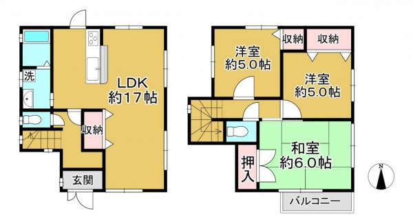 中古戸建 枚方市長尾東町３丁目 JR学研都市線長尾駅 2,349万円