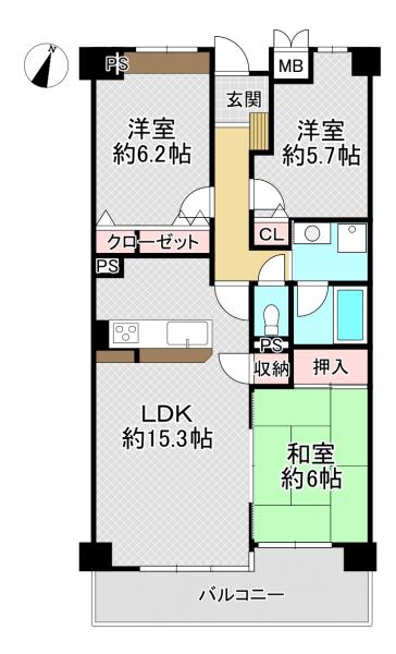 中古マンション 枚方市長尾峠町 京阪本線樟葉駅 499万円