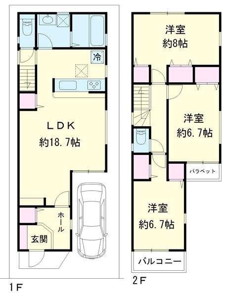 新築戸建 枚方市北中振１丁目3-14 京阪本線光善寺駅 3,380万円