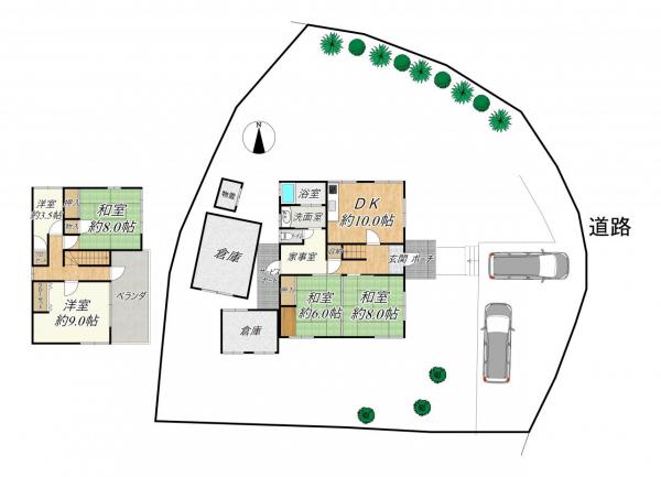 中古戸建 大津市滋賀里2丁目 JR湖西線唐崎駅 4,780万円