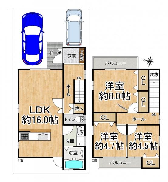 中古戸建 京都市山科区小山下ノ池 京阪京津線追分駅 2,280万円