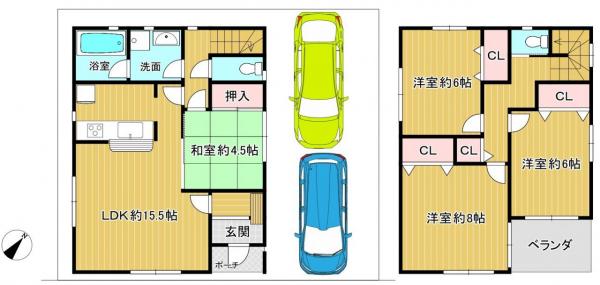 中古戸建 枚方市南船橋１丁目 京阪本線樟葉駅 3,180万円