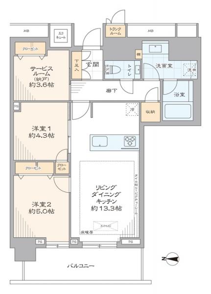 中古マンション 中央区晴海２丁目 都営大江戸線勝どき駅 1億4,980万円