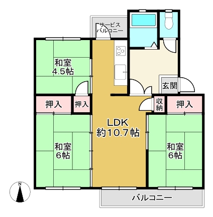 中古マンション 寝屋川市三井が丘４丁目 京阪本線香里園駅 600万円