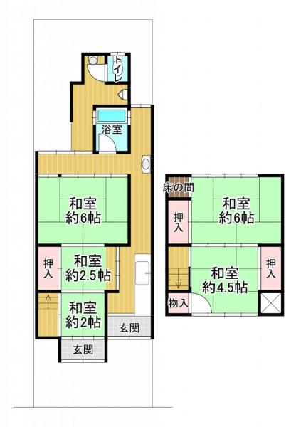 中古テラスハウス 京都市西京区嵐山中尾下町 阪急嵐山線嵐山駅 5,980万円