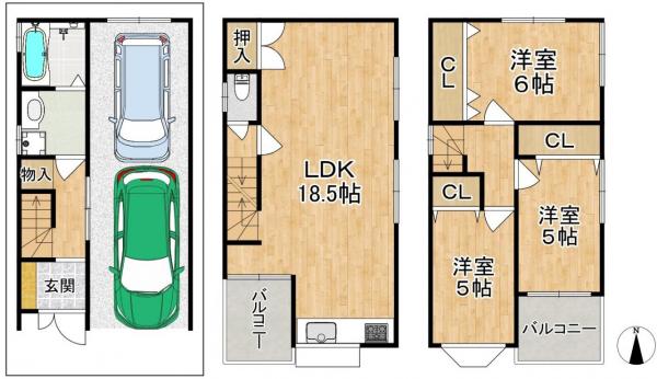 中古戸建 京都市伏見区納所町 京阪本線淀駅 1,380万円