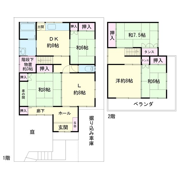 中古戸建 枚方市香里ケ丘７丁目 京阪本線香里園駅 3,480万円