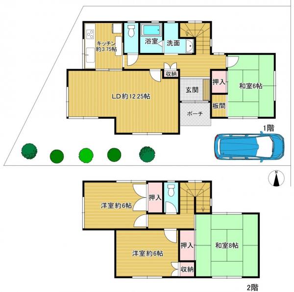 中古戸建 枚方市山田池東町 JR学研都市線長尾駅 1,800万円