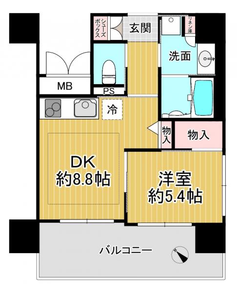 中古マンション 大津市浜大津４丁目 京阪京津線びわ湖浜大津駅 2,180万円