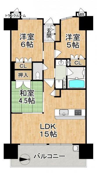 中古マンション 京都市伏見区横大路三栖山城屋敷町 京阪本線伏見桃山駅 3,430万円