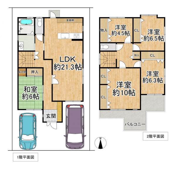 中古戸建 京田辺市田辺蕪木 JR学研都市線京田辺駅 4,280万円