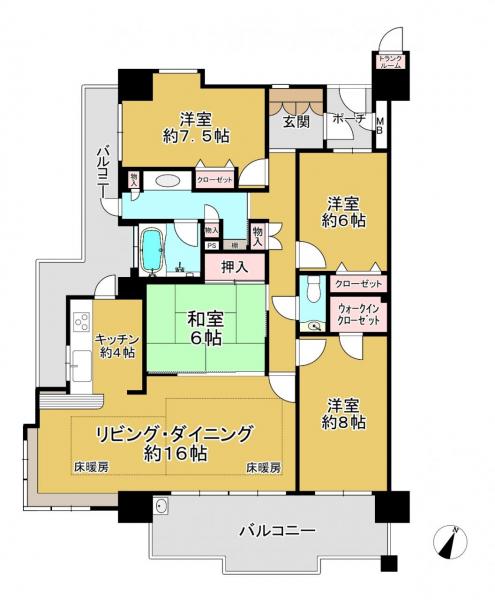 中古マンション 八幡市欽明台東 JR学研都市線松井山手駅 3,480万円