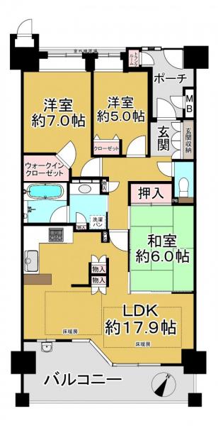 中古マンション 八幡市欽明台東 JR学研都市線松井山手駅 2,580万円