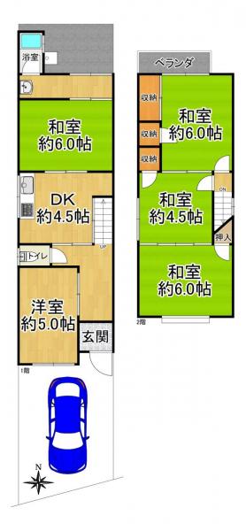 中古戸建 京都市山科区勧修寺瀬戸河原町 京都市営地下鉄東西線小野駅 1,580万円