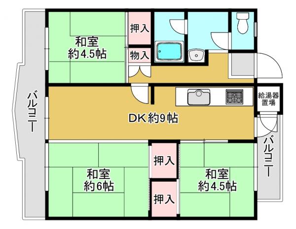 中古マンション 八幡市男山笹谷 京阪本線樟葉駅 450万円