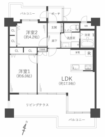 中古マンション 豊中市上野西４丁目 大阪モノレール柴原阪大前駅 1,999万円