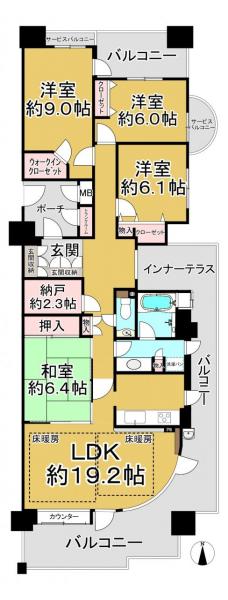 中古マンション 八幡市欽明台東 JR学研都市線松井山手駅 3,880万円