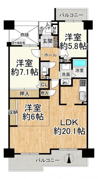 中古マンション 大津市中庄１丁目17番14 京阪石山坂本線瓦ヶ浜駅 2,380万円