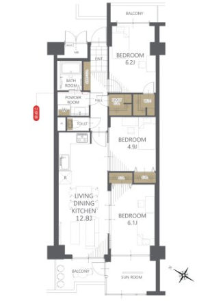 中古マンション 大阪市住之江区南港中４丁目 ニュートラム南港ポートタウン線ポートタウン東駅 1,990万円