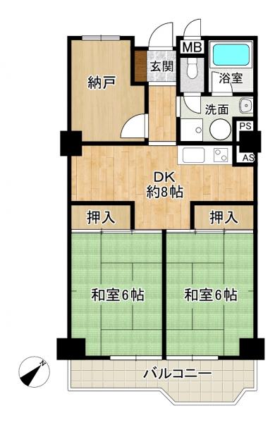 中古マンション 枚方市御殿山町 京阪本線御殿山駅 600万円