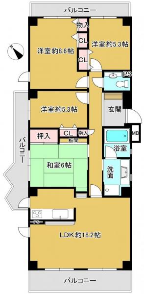 中古マンション 交野市星田西５丁目 JR学研都市線寝屋川公園駅 1,480万円