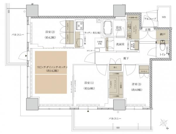 マンション 枚方市岡東町 京阪本線枚方市駅 22万円