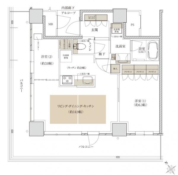 マンション 枚方市岡東町 京阪本線枚方市駅 18.9万円