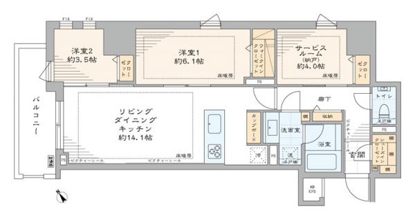 中古マンション 品川区西五反田２丁目 JR山手線五反田駅 1億4,980万円