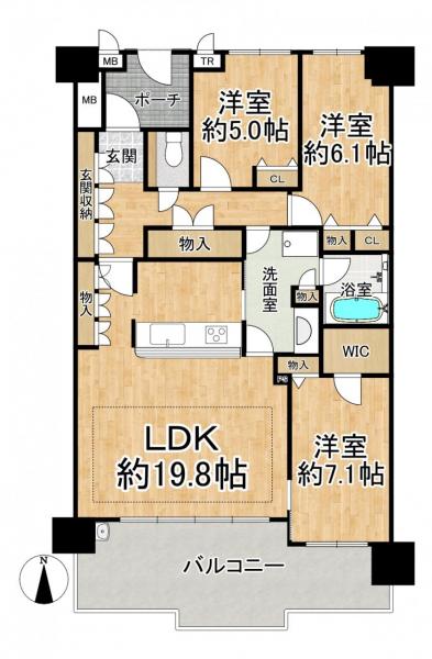 中古マンション 八幡市欽明台東 JR学研都市線松井山手駅 2,980万円