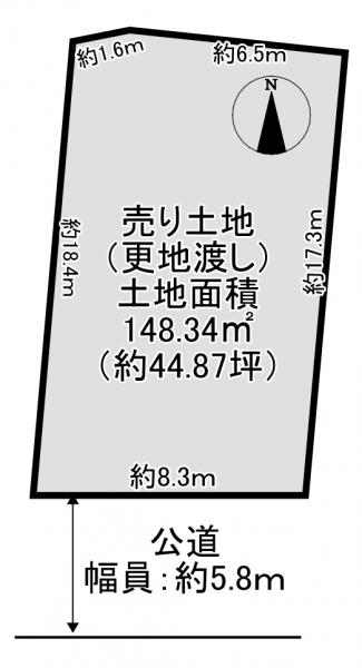 土地 交野市郡津３丁目３４－７ 京阪交野線郡津駅 2,780万円