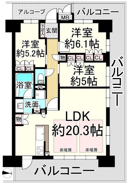 中古マンション 大阪市北区大淀北１丁目 阪急神戸線中津駅 8,880万円