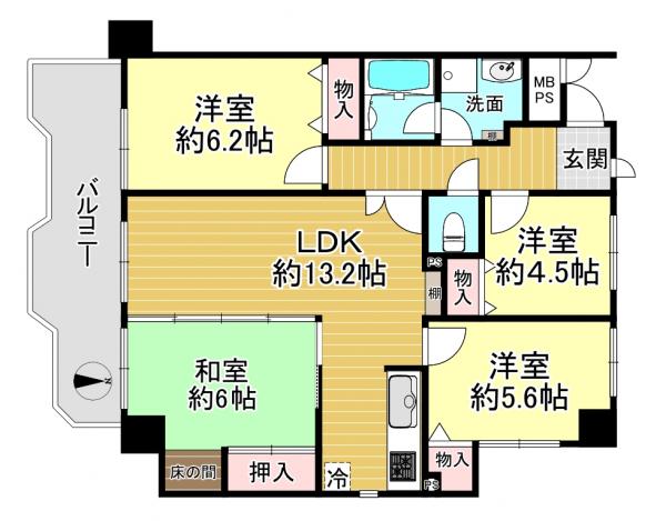 中古マンション 大津市におの浜２丁目２番６ 京阪石山坂本線京阪膳所駅 1,680万円